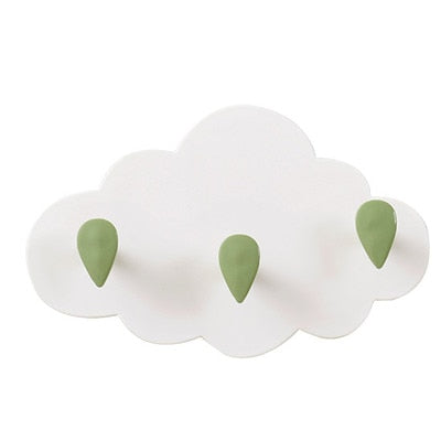 Porte Manteau Mural Enfant Nuages Colorés