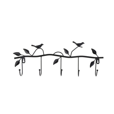 Porte Manteau Mural Oiseaux et Feuilles