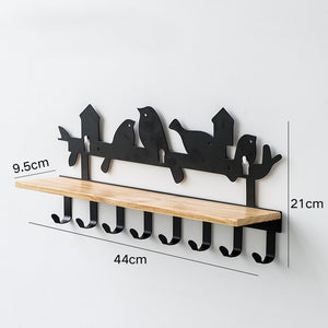 Étagère Porte Manteau Moderne Oiseaux