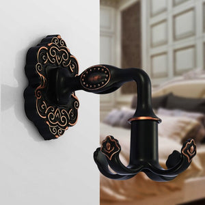 Crochet Porte Manteau <br> Grecque Noir (x2)