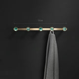 Porte Manteau Mural Doré Anneau Vert